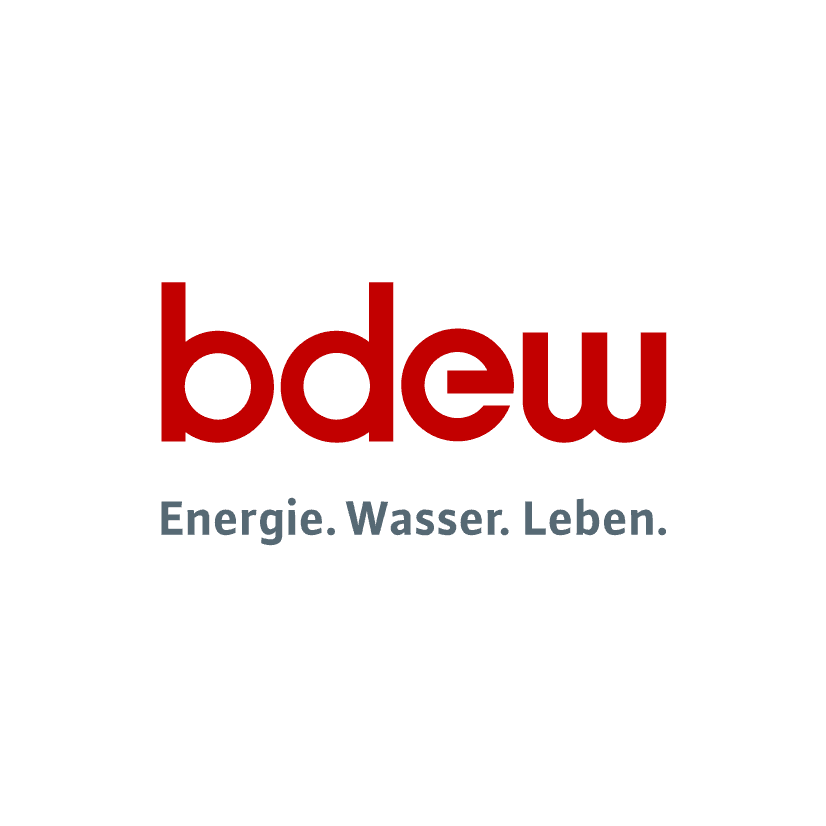 Logo bdew mit Slogan Energie.Wasser.Leben